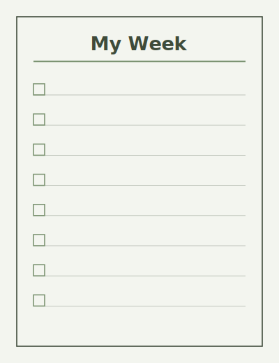 Printable planner page sample